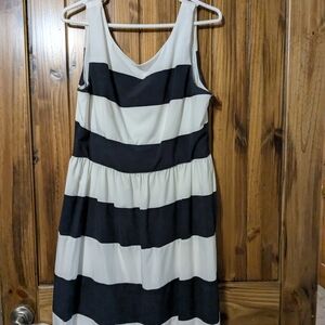 Black and White Striped Dress